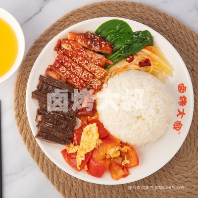 黑椒烤排鸡块双拼饭